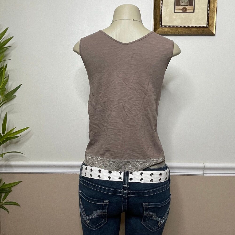 Giordano Ltd. Est. 1981 Y2K Vintage Lace Trim Cami Tank Top - Picture 2 of 8